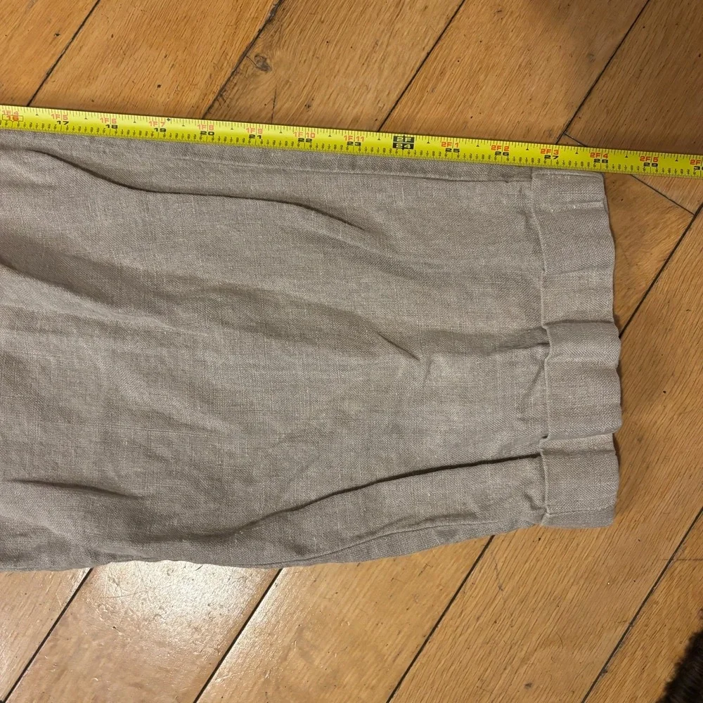 Brooks Brothers 100% Linen Pants Men 36x29 Gray Pleated Cuffed Ivy Trad Prep